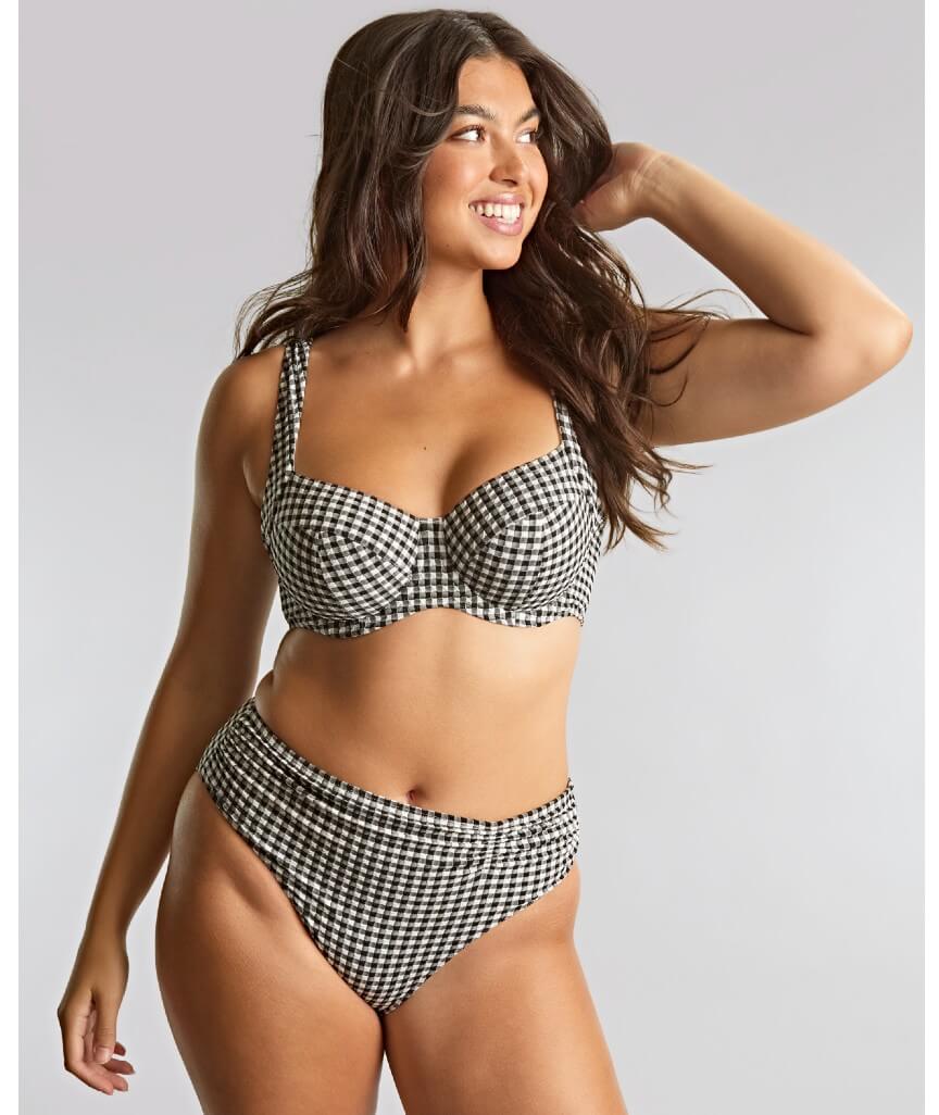 Panache Swimwear Gingham Midi Pant - Black Gingham - Image 4