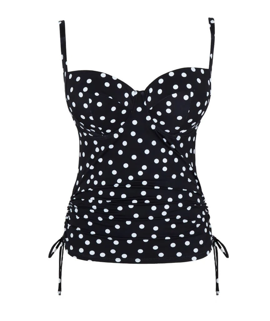 Panache Swimwear Sienna Balcony Underwired Tankini - Polka Dot Print - Image 5