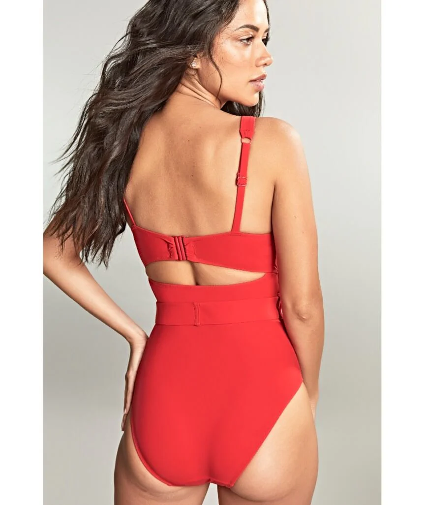 Panache Swimwear Signature Serena Square Neck One Piece Swimsuit - Rossa Red - Image 2