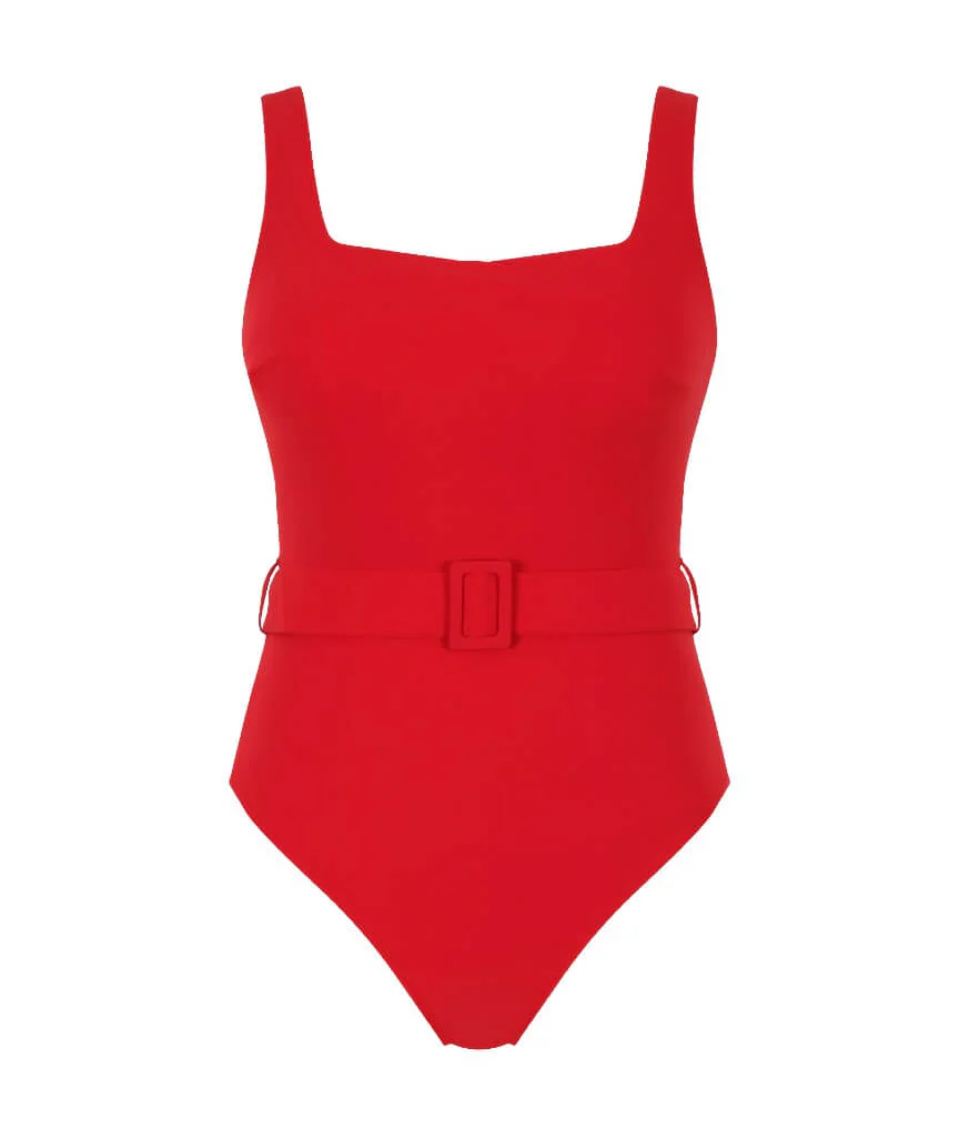 Panache Swimwear Signature Serena Square Neck One Piece Swimsuit - Rossa Red - Image 4