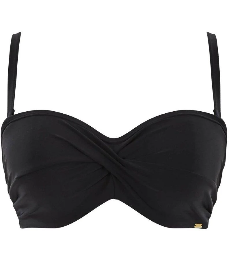 Panache Swimwear Anya Riva Twist Bandeau Underwired Bikini - Black - Image 15