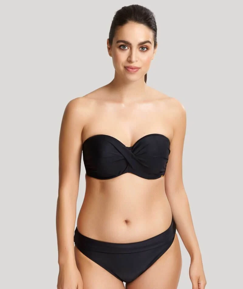 Panache Swimwear Anya Riva Twist Bandeau Underwired Bikini - Black - Image 2