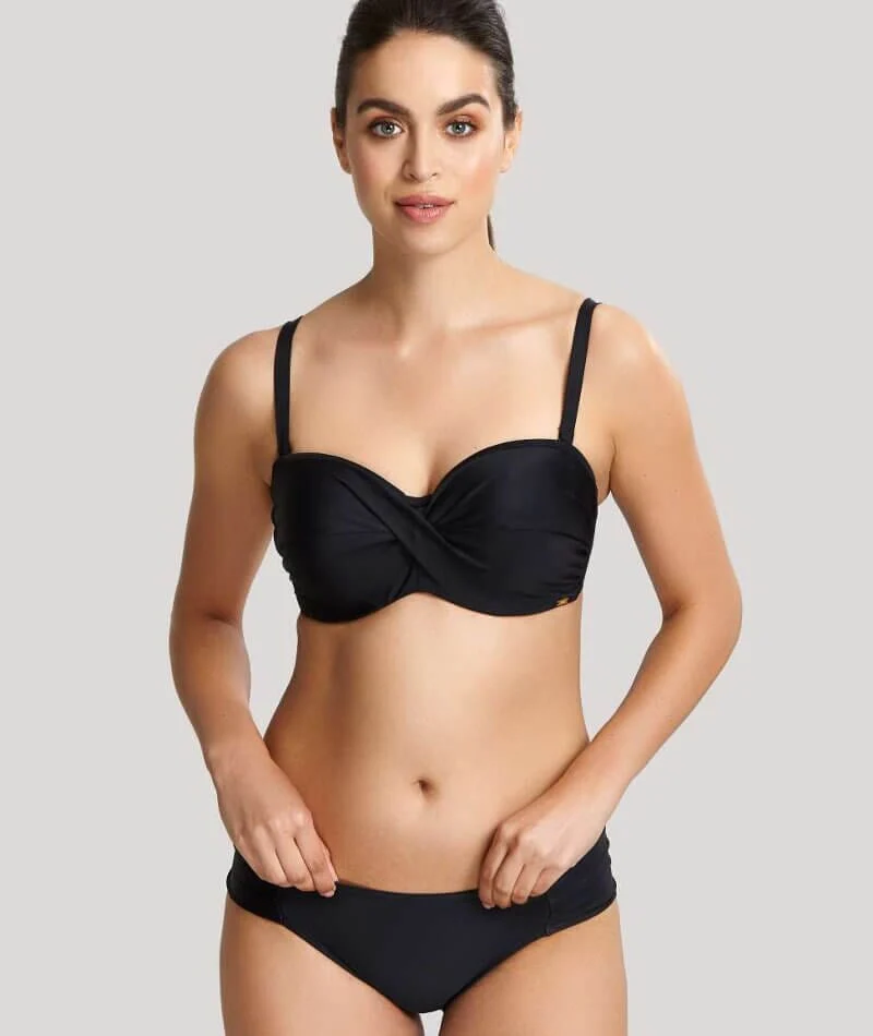 Panache Swimwear Anya Riva Twist Bandeau Underwired Bikini - Black - Image 9