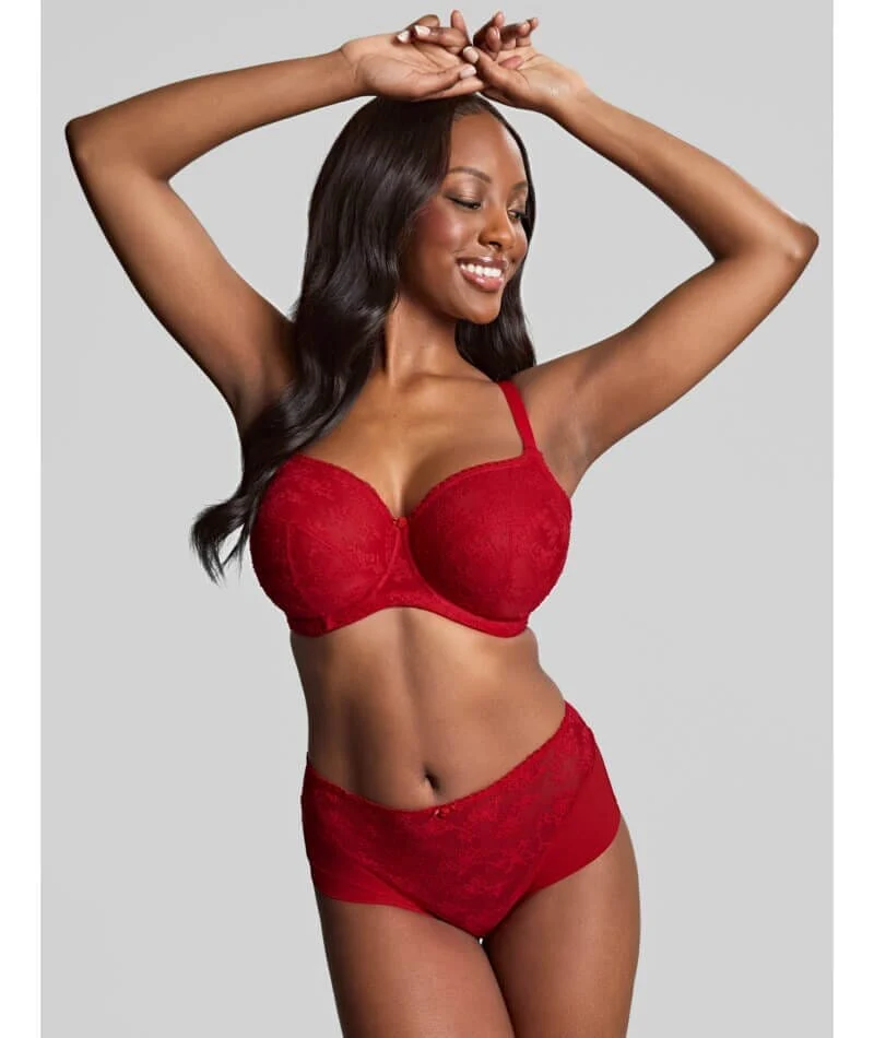 Panache Tango Lace Deep Brief - Scarlet - Image 3