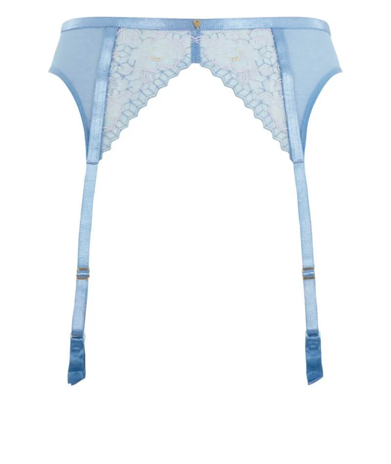 Panache Valentina Luxe Suspender Belt - Denim Blue - Image 8
