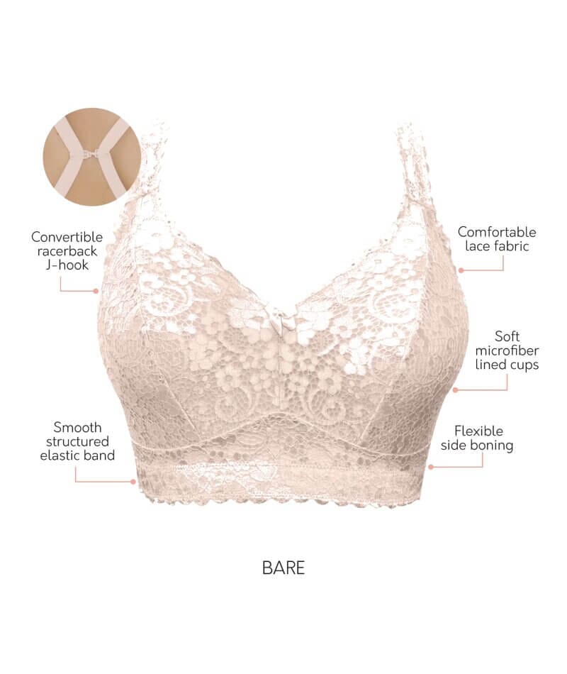 Parfait Adriana Wire-free Full Bust Lace Bralette - Bare - Image 5