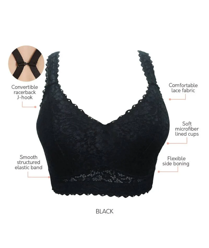 Parfait Adriana Wire-free Full Bust Lace Bralette - Black - Image 5
