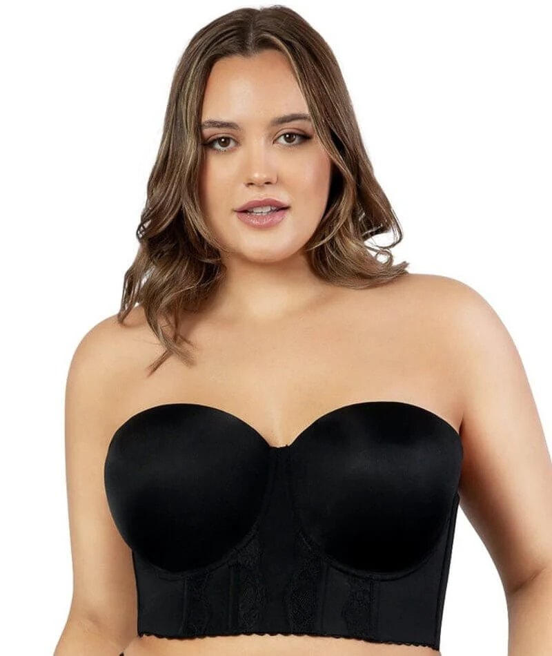Parfait Elissa Seamless Underwire Padded Longline Strapless Bra - Black - Image 2