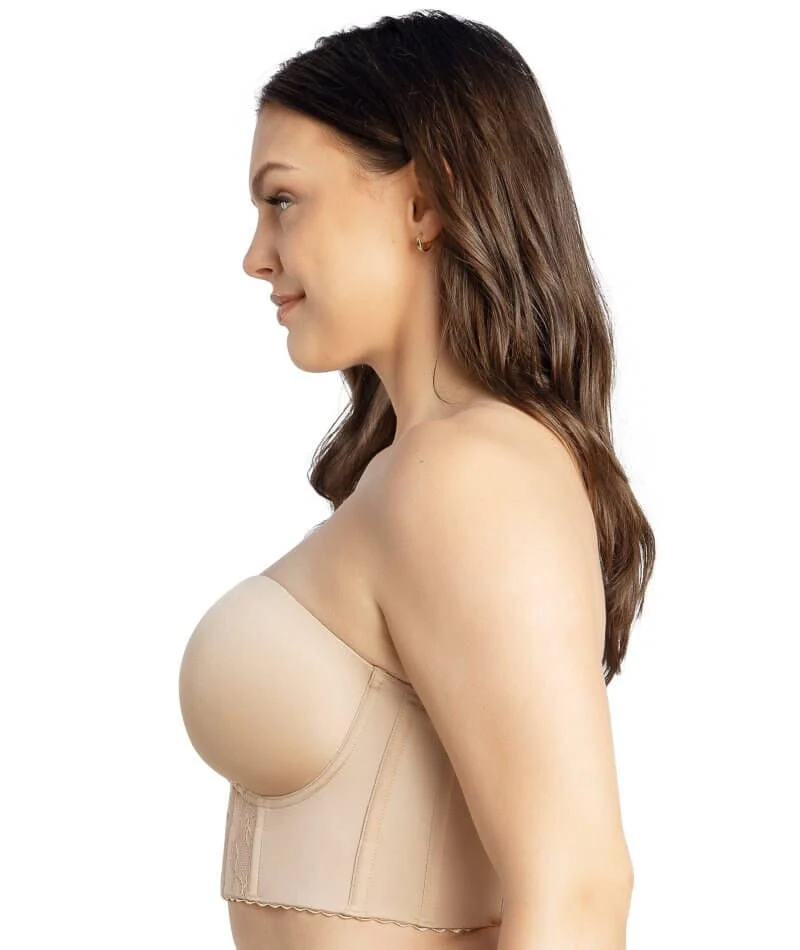 Parfait Elissa Seamless Underwire Padded Longline Strapless Bra - European Nude - Image 4