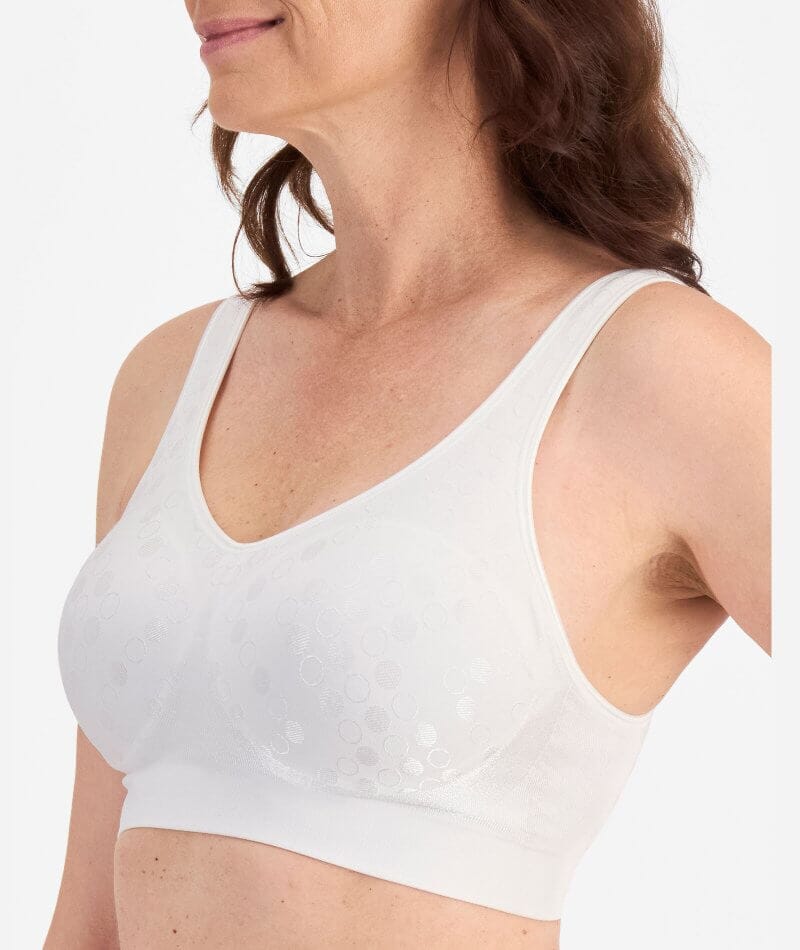 Playtex Comfort Revolution Contour Dot Wire-free 2 Pack Bra - Evening Blush/White - Image 6