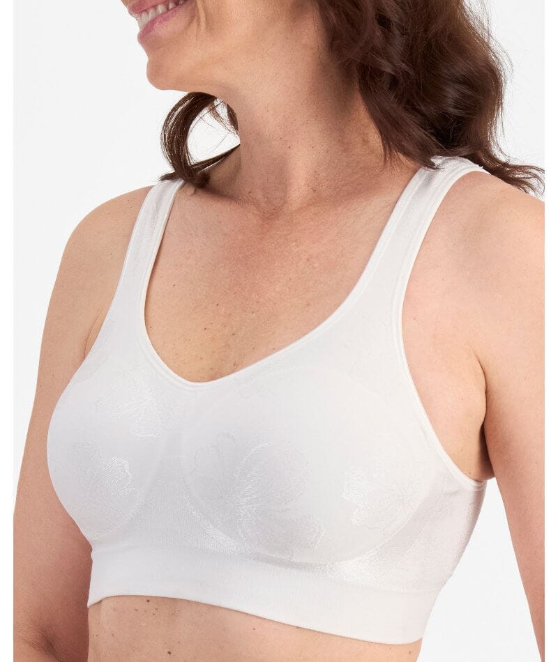 Playtex Comfort Revolution Contour Wire-free Bra - White - Image 3