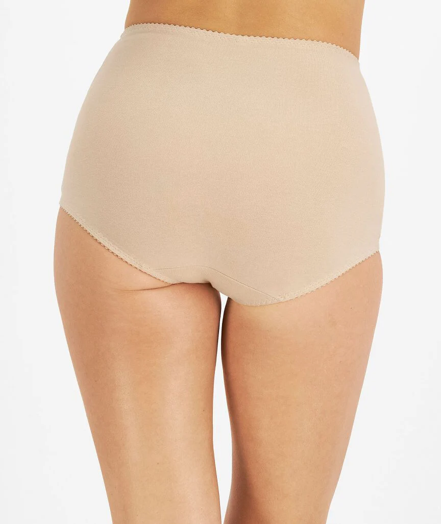 Playtex Cotton Rich Shaping Full Brief - Nude - Image 2