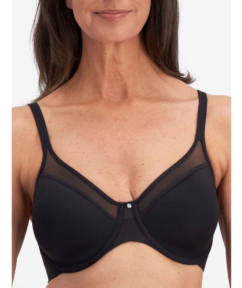 Playtex Ultralight Illusion Neckline Underwire Bra - Black - Image 5