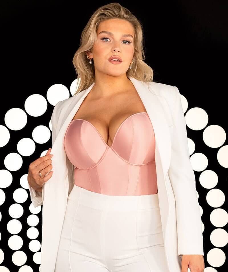 Scantilly Classique Plunge Padded Strapless Bodysuit - Powdery Pink - Image 12