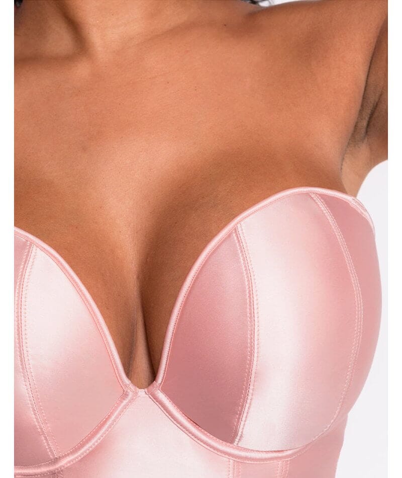 Scantilly Classique Plunge Padded Strapless Bodysuit - Powdery Pink - Image 14