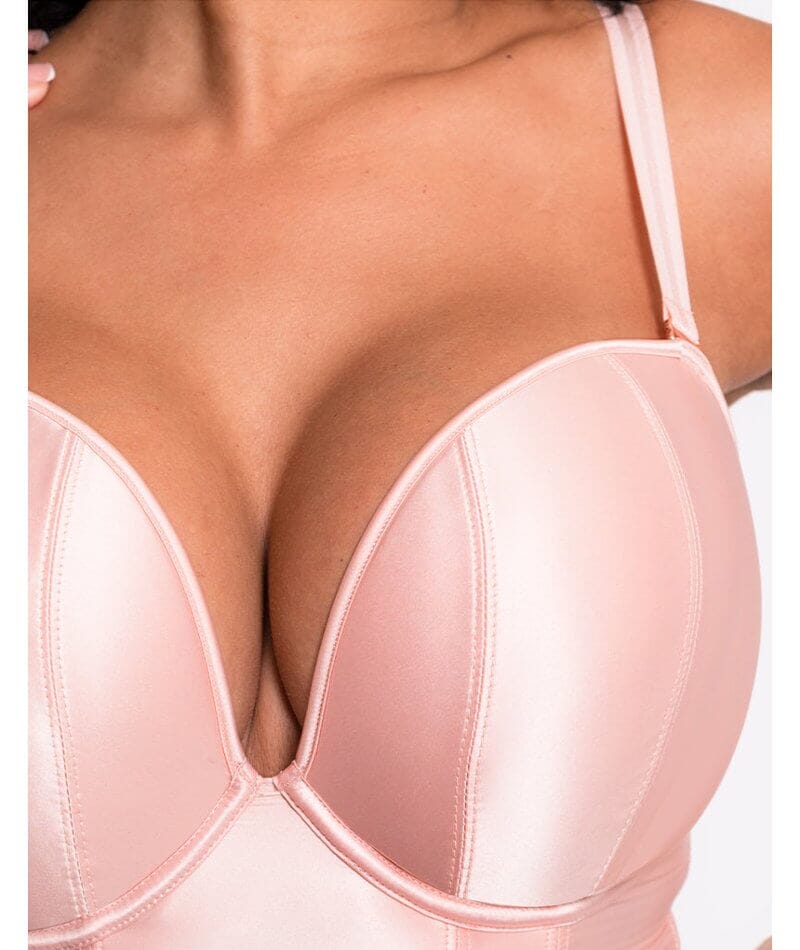 Scantilly Classique Plunge Padded Strapless Bodysuit - Powdery Pink - Image 15