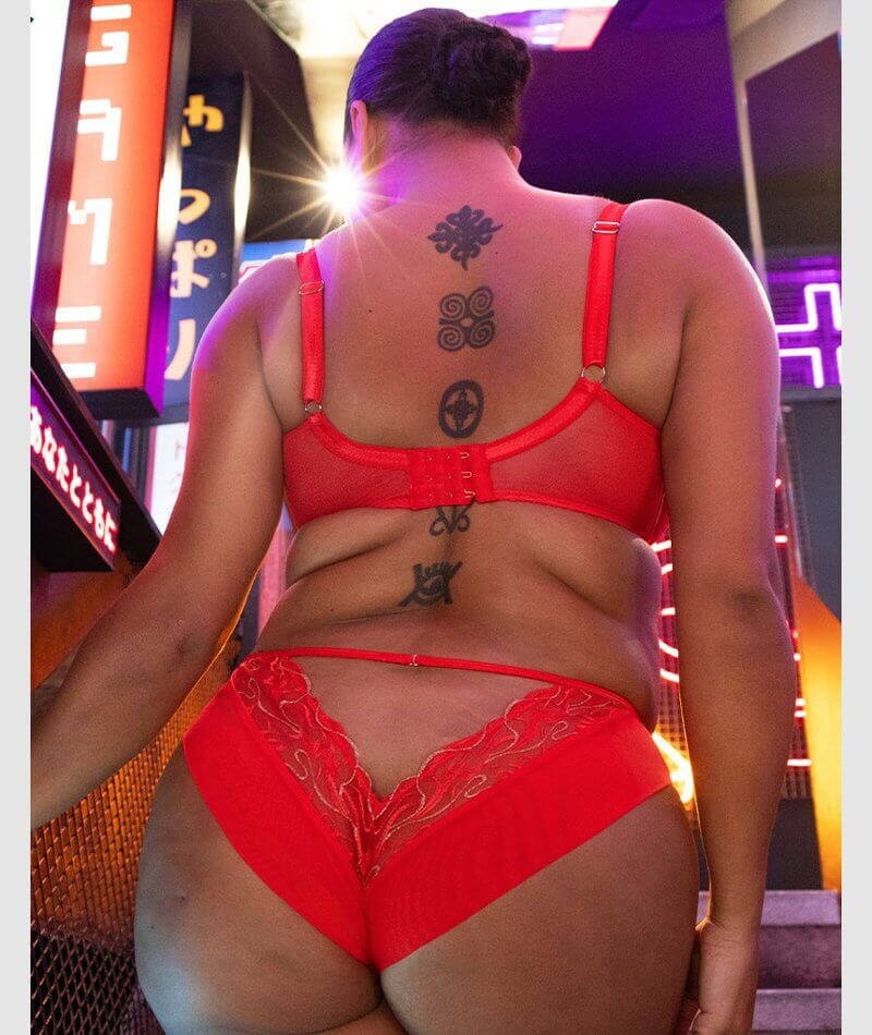 Scantilly Fascinate Plunge Bra - Poppy Red - Image 5