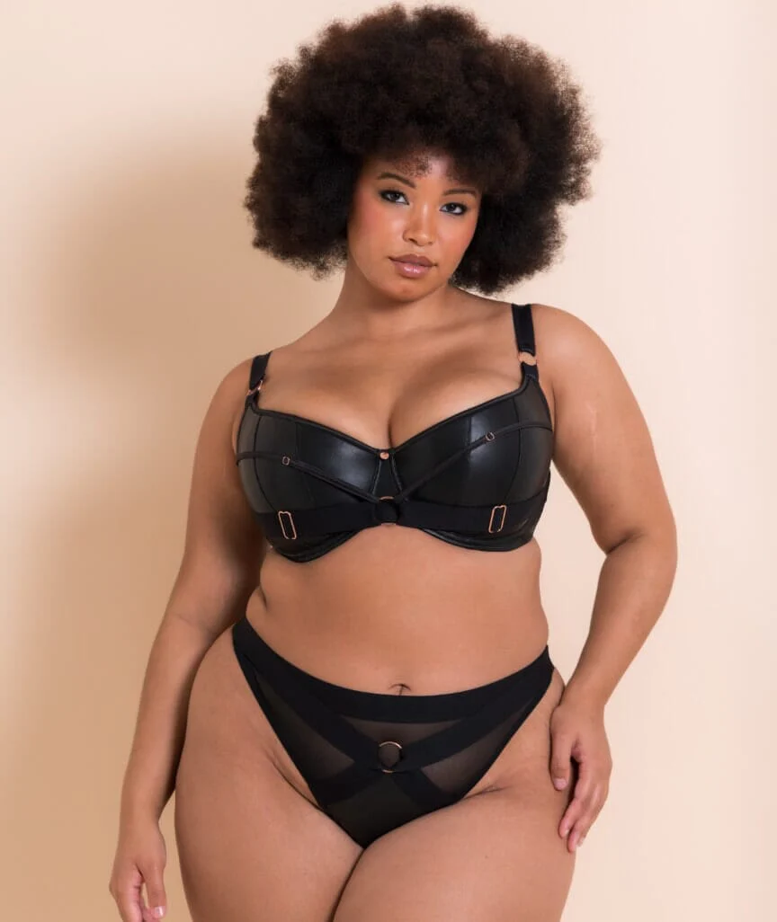 Scantilly Harnessed Thong - Black - Image 4