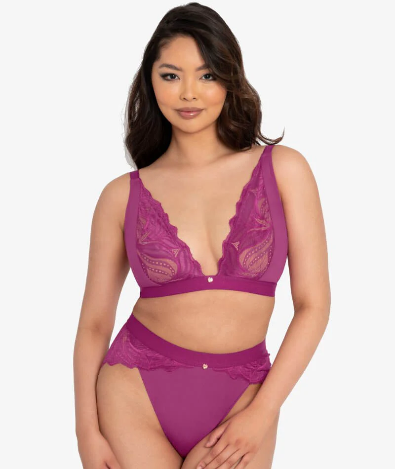 Scantilly Indulgence Wire-free Bralette - Orchid/Latte - Image 9