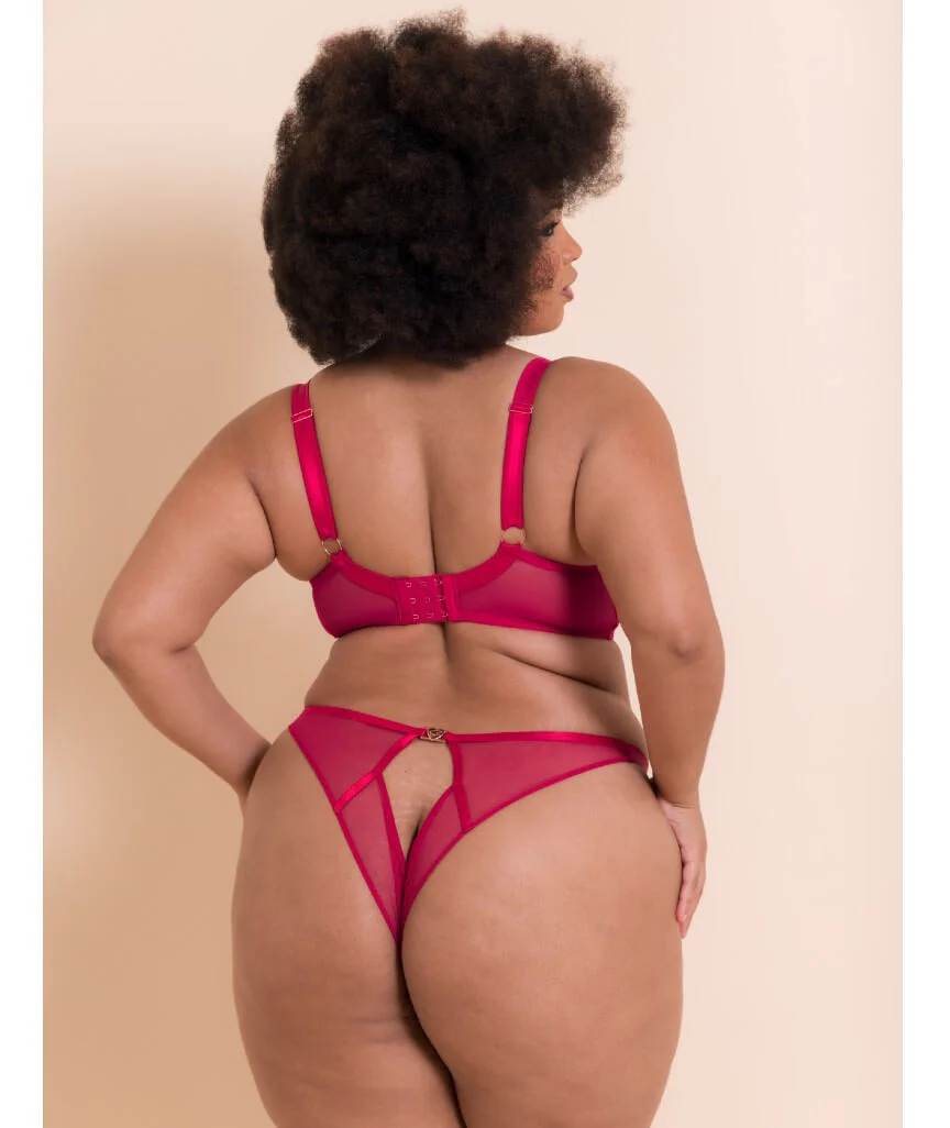 Scantilly Loved Up Balcony Bra - Crimson - Image 5
