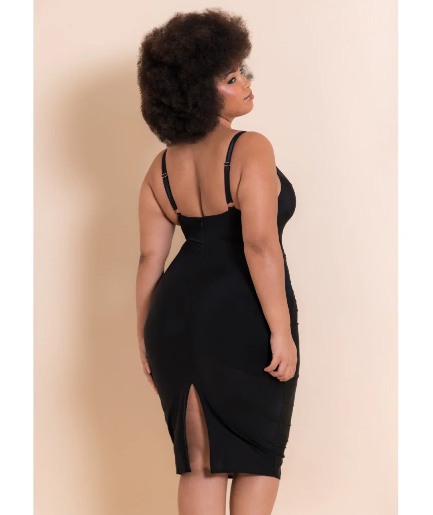 Scantilly Mirage Wired Plunge Slip Dress - Black - Image 2