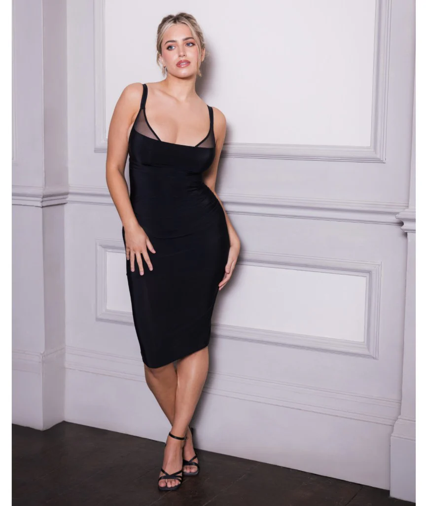 Scantilly Mirage Wired Plunge Slip Dress - Black - Image 4