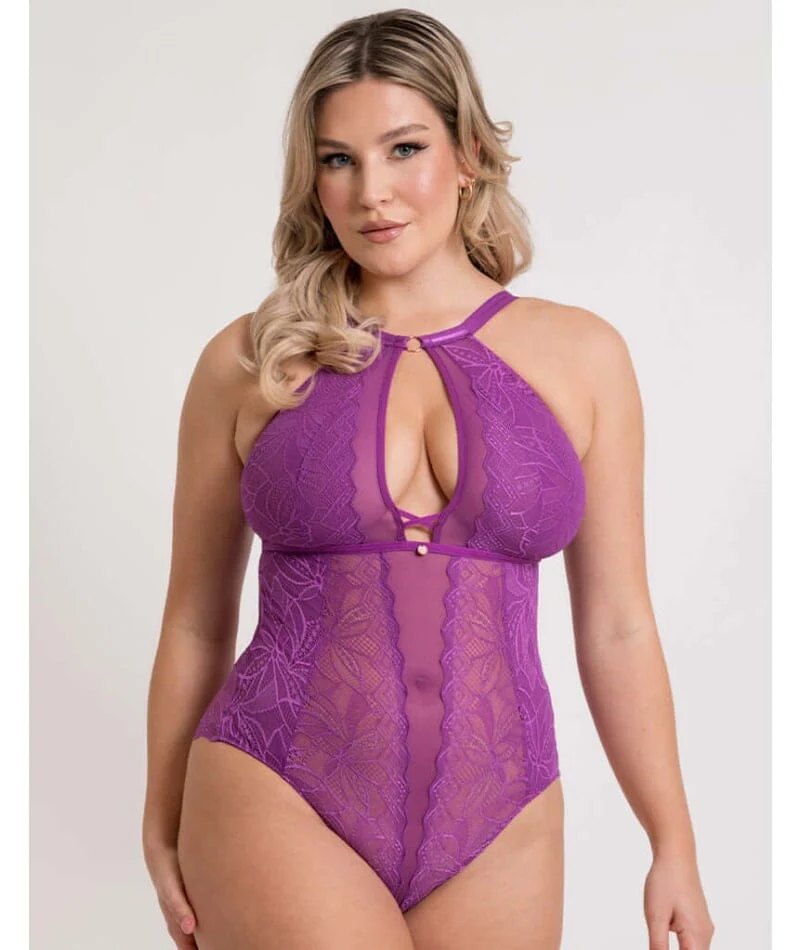 Scantilly Opulence Stretch Lace Bodysuit - Mystic Purple - Image 4