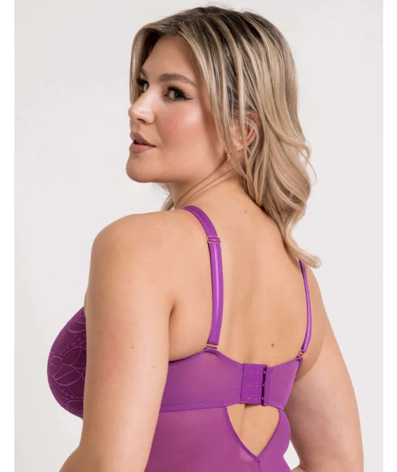 Scantilly Opulence Stretch Lace Bodysuit - Mystic Purple - Image 5
