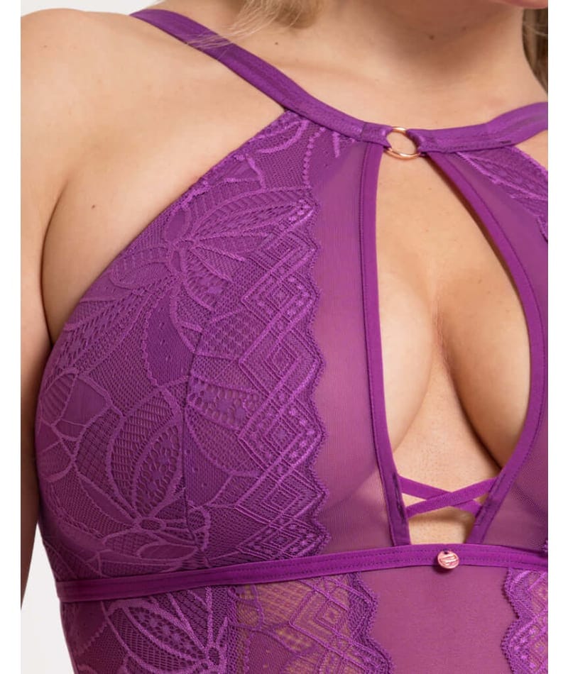 Scantilly Opulence Stretch Lace Bodysuit - Mystic Purple - Image 6