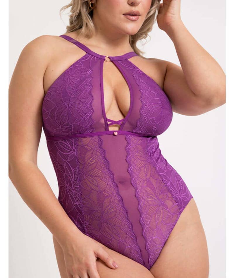 Scantilly Opulence Stretch Lace Bodysuit - Mystic Purple - Image 7