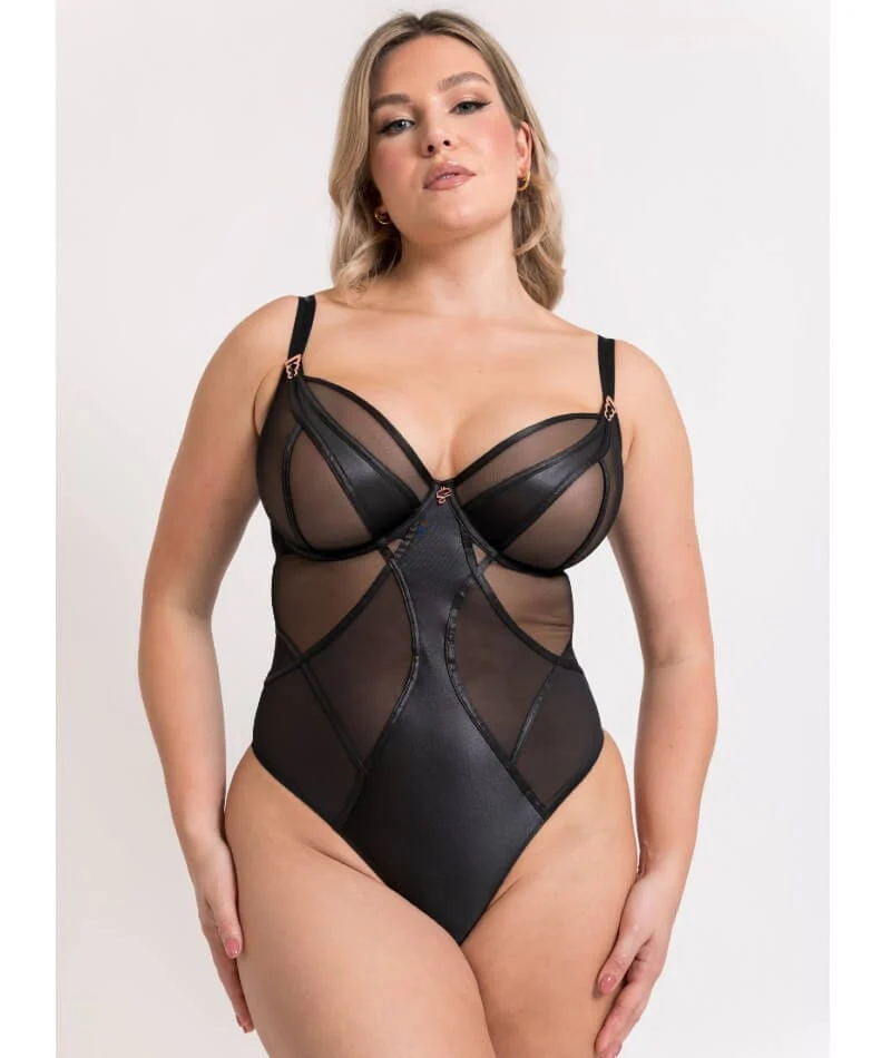 Scantilly Suspense Plunge Bodysuit - Black - Image 4
