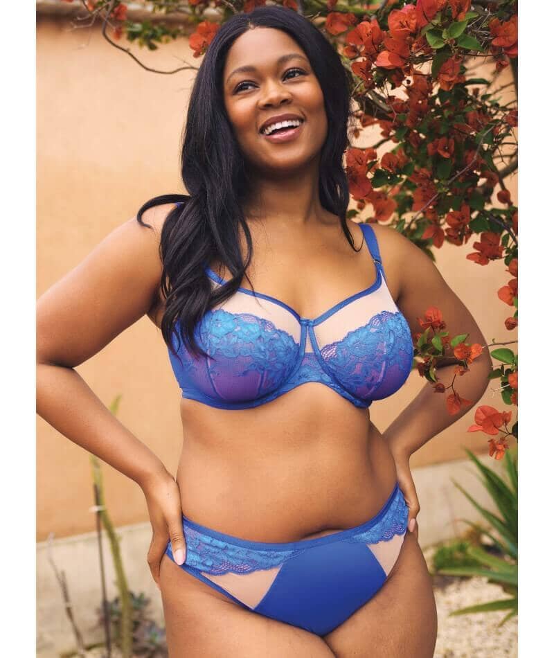 Sculptresse Josephine Full Cup Underwired Bra - Cobalt / Latte - Image 4