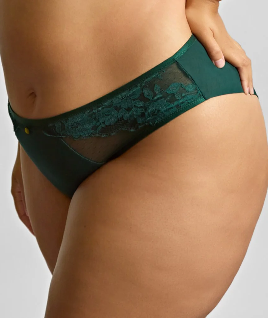 Sculptresse Josephine High Leg Brief - Forest Green - Image 3