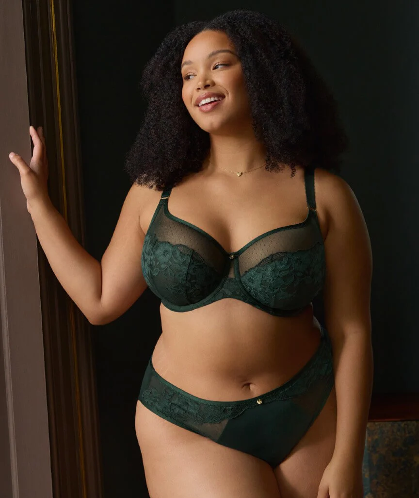 Sculptresse Josephine High Leg Brief - Forest Green - Image 4