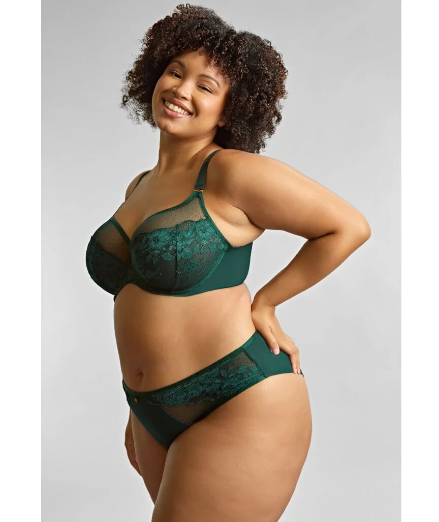 Sculptresse Josephine High Leg Brief - Forest Green - Image 7