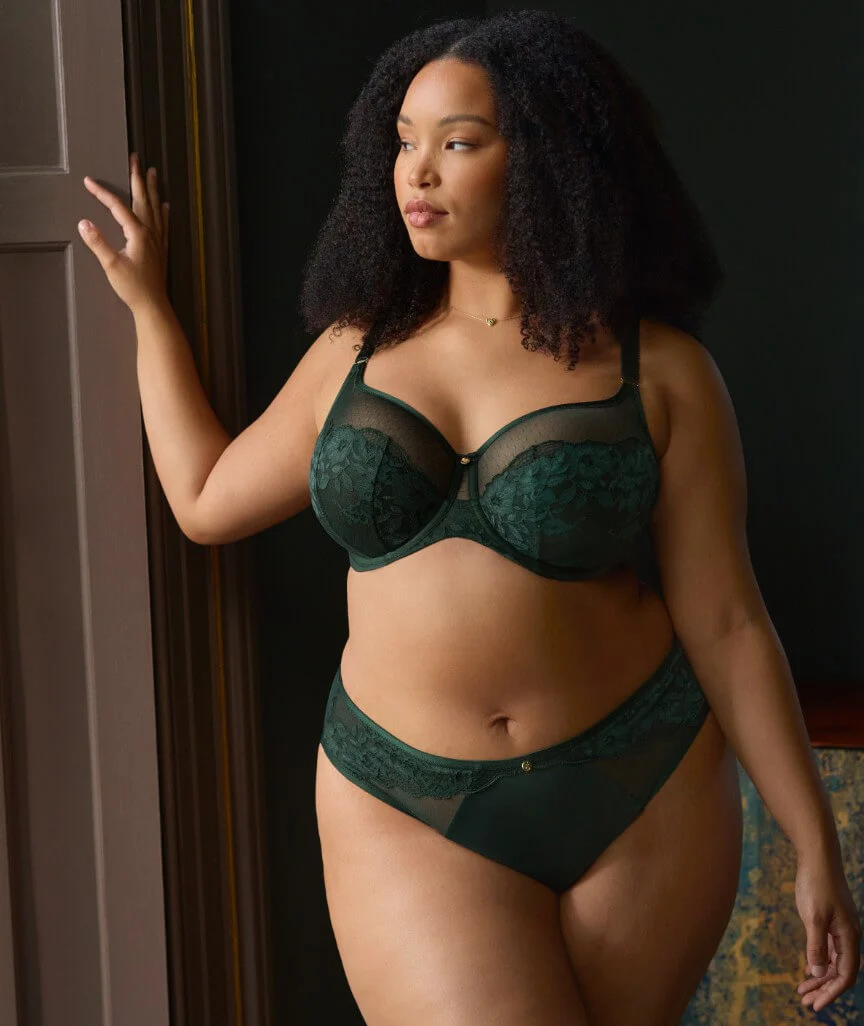 Sculptresse Josephine High Leg Brief - Forest Green - Image 9