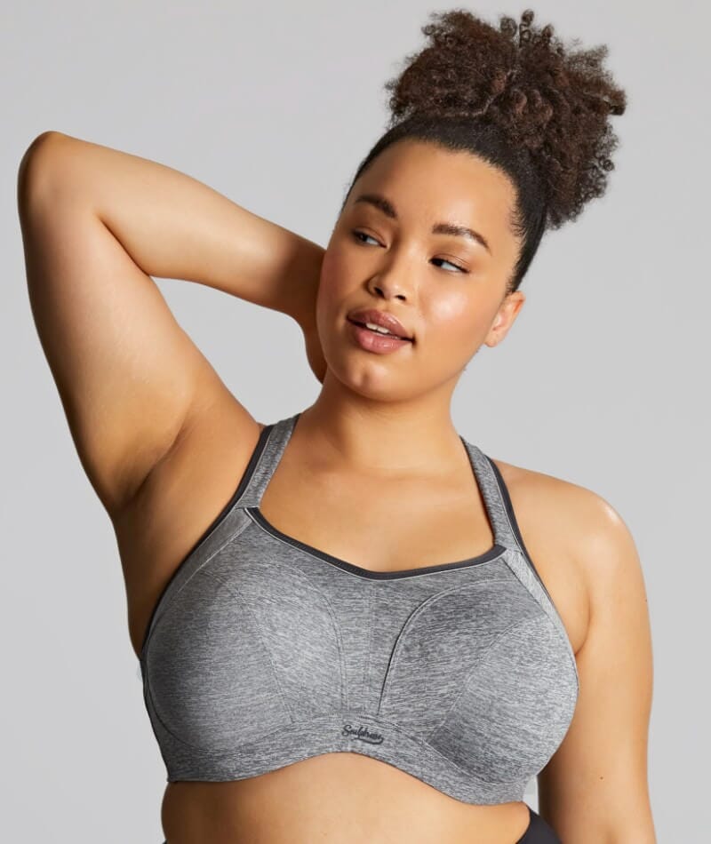 Sculptresse Activate Non Padded Underwired Sports Bra - Charcoal Marle - Image 13