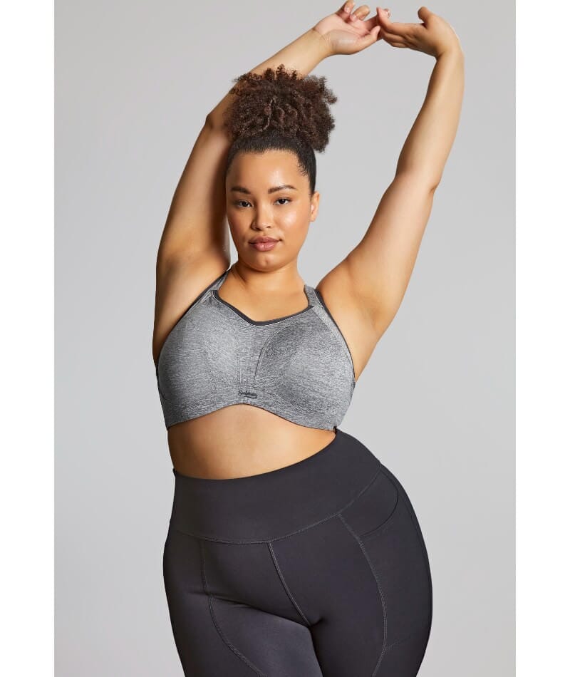Sculptresse Activate Non Padded Underwired Sports Bra - Charcoal Marle - Image 15