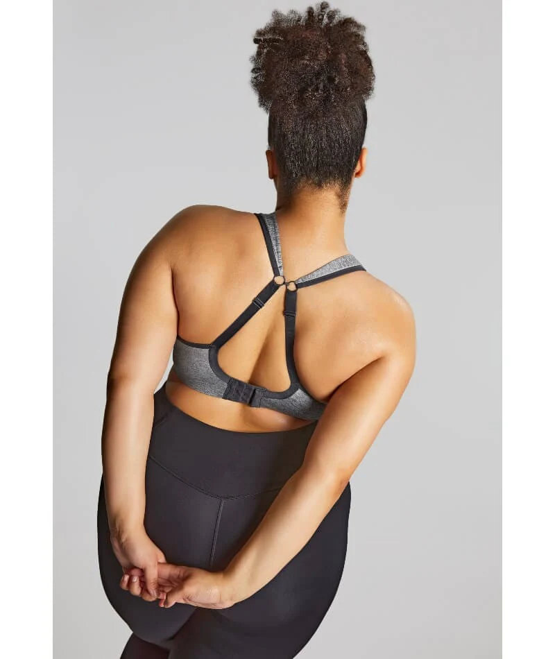 Sculptresse Activate Non Padded Underwired Sports Bra - Charcoal Marle - Image 16