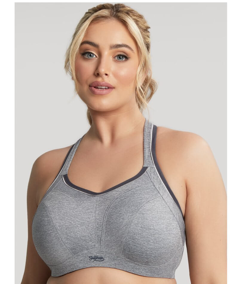 Sculptresse Activate Non Padded Underwired Sports Bra - Charcoal Marle - Image 19