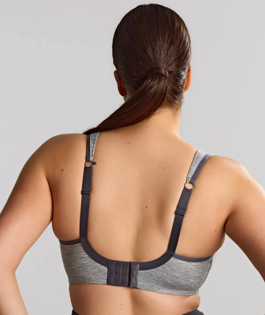 Sculptresse Activate Non Padded Underwired Sports Bra - Charcoal Marle - Image 3