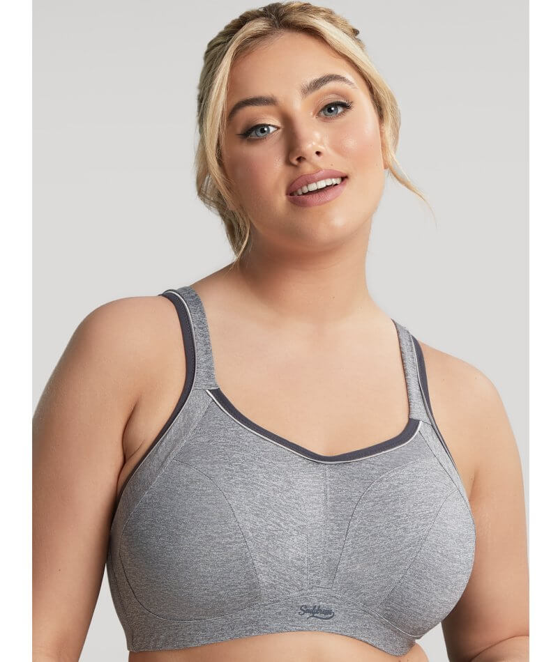 Sculptresse Activate Non Padded Underwired Sports Bra - Charcoal Marle - Image 9