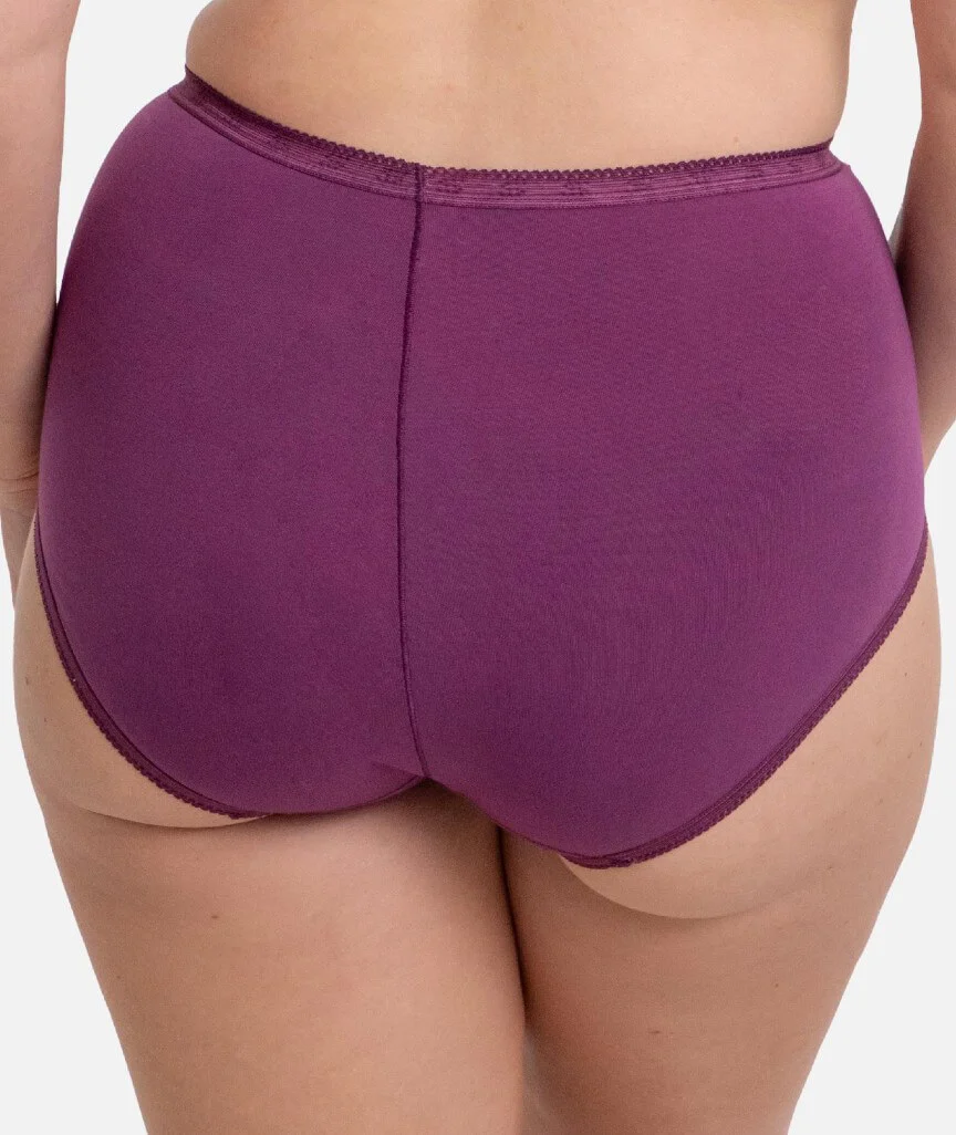 Sloggi Maxi Brief 2 Pack - Strawberry Cream/Flower Purple - Image 3