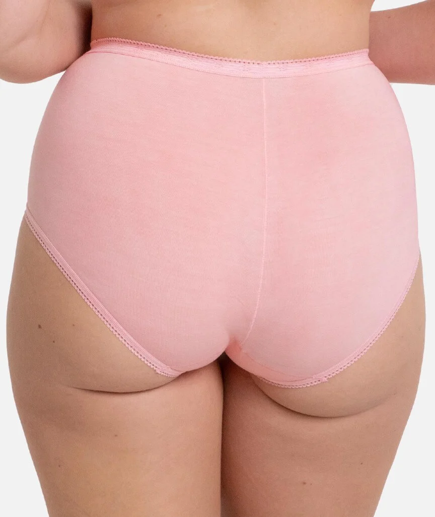 Sloggi Maxi Brief 2 Pack - Strawberry Cream/Flower Purple - Image 4