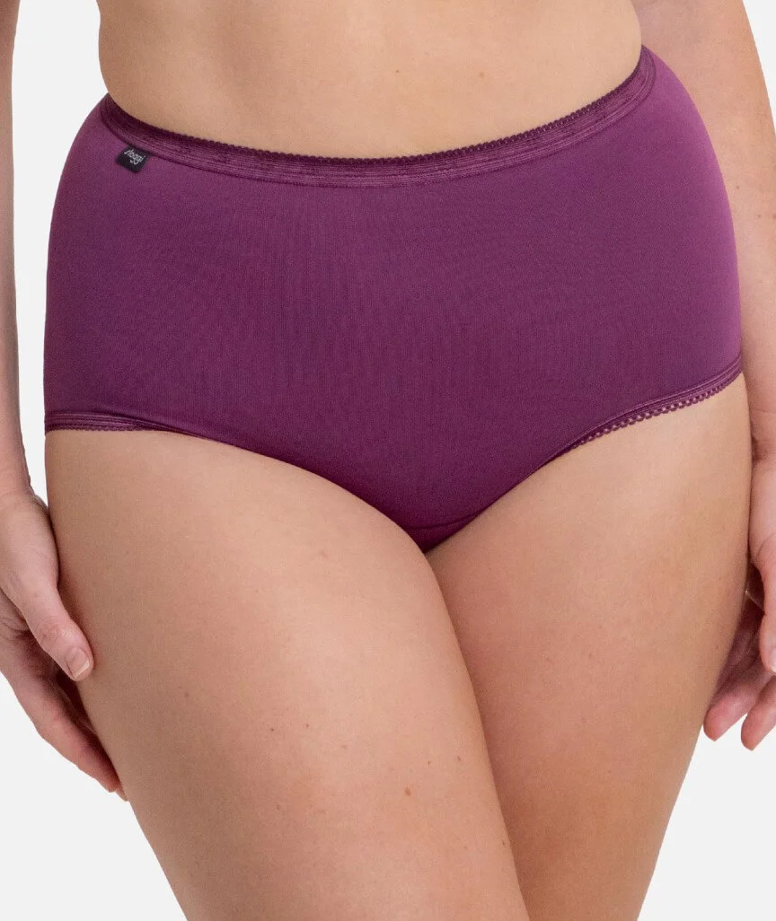 Sloggi Maxi Brief 2 Pack - Strawberry Cream/Flower Purple - Image 5