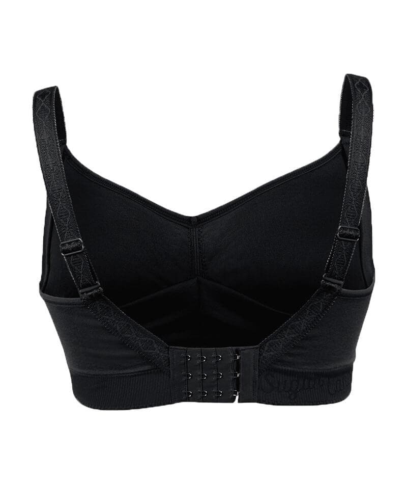 Sugar Candy Fuller Bust Seamless F-Hh Cup Wire-Free Lounge Bra - Black - Image 8