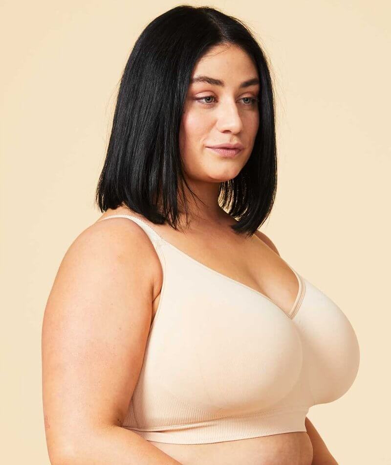 Sugar Candy Fuller Bust Seamless F-Hh Cup Wire-Free Lounge Bra -  Nude - Image 3