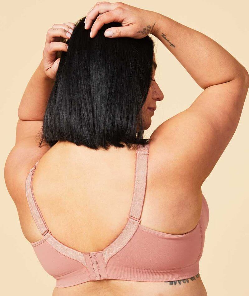 Sugar Candy Fuller Bust Seamless F-Hh Cup Wire-Free Lounge Bra - Rosewood - Image 2