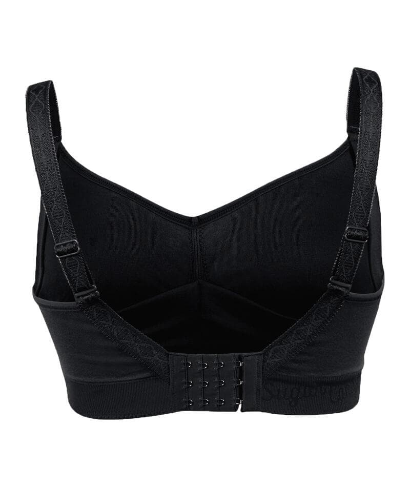Cake Maternity Popping Candy Fuller Bust Seamless F-Hh Cup Wire-Free Nursing Bra - Black - Image 7