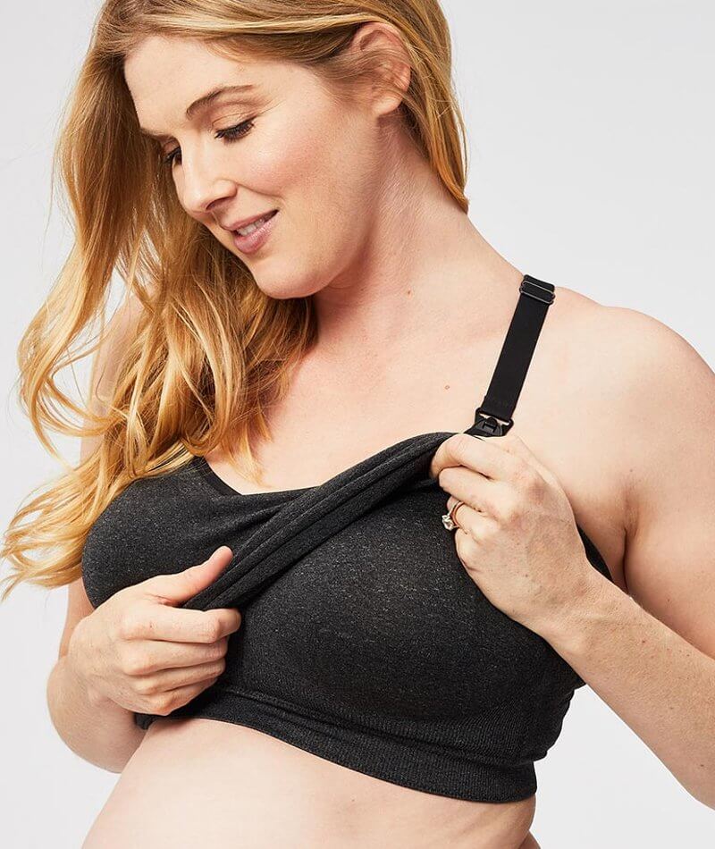 Sugar Candy Fuller Bust Seamless F-HH Cup Nursing Tank - Charcoal - Image 6